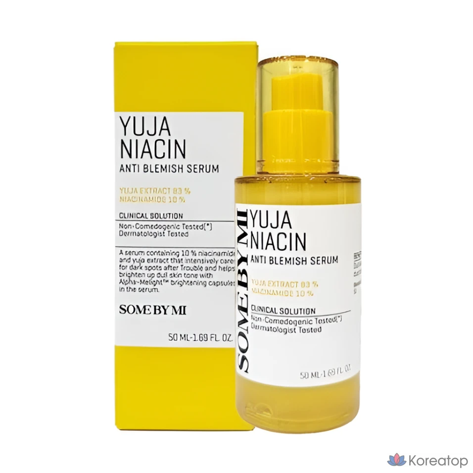Сыворотка против пятен Some By Mi Yuja Niacin Anti-Blemish Serum, с высоким содержанием ниацинамида и экстрактом юдзу, 1 шт., 50 мл
