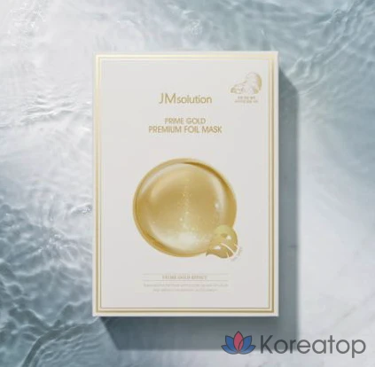 Тканевая маска для лица JM Solution Prime Gold Premium Foil Mask, 35 мл, 10 шт., фото 2
