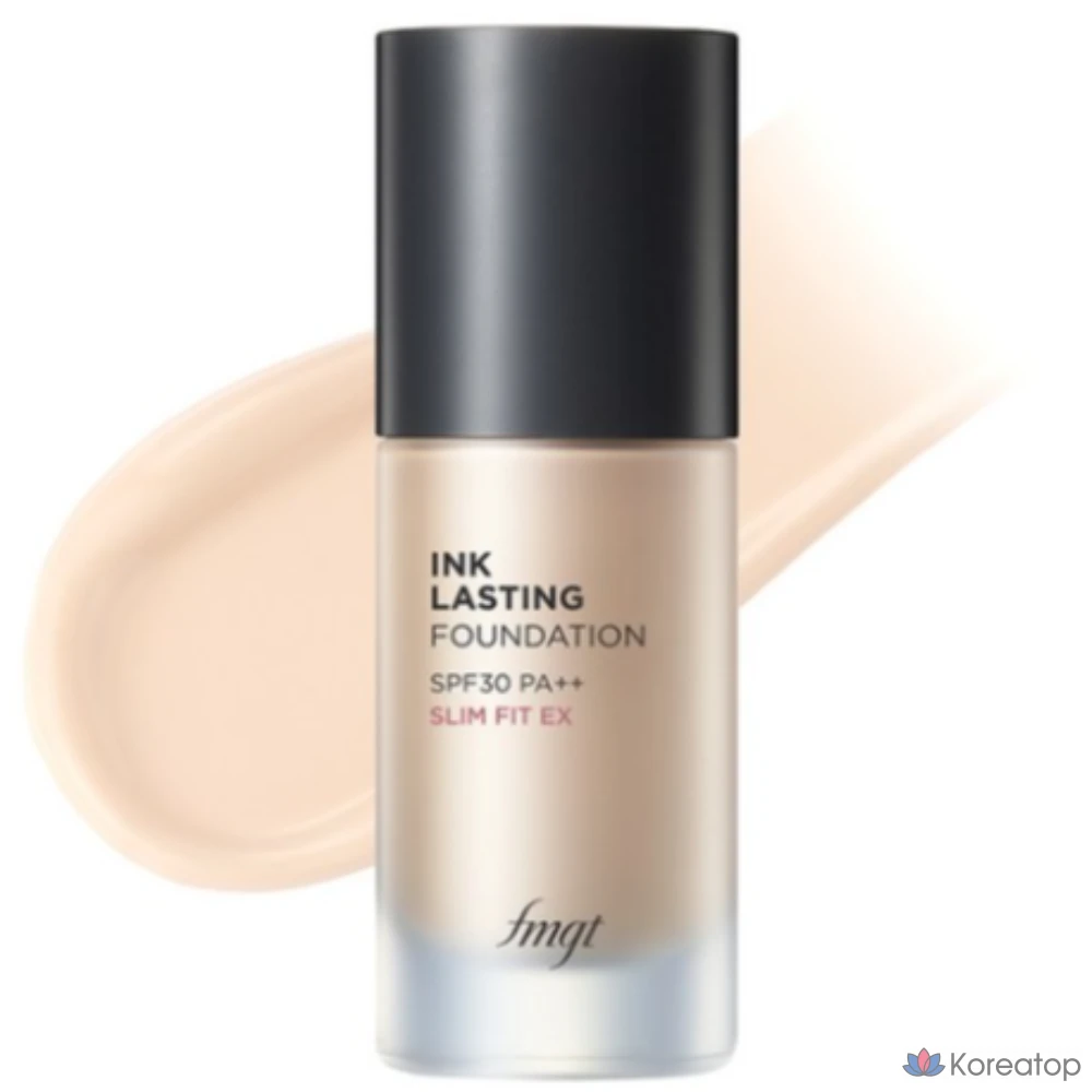 Тональный крем The Face Shop Ink Lasting Foundation Slim Fit EX, оттенок V201 Apricot Beige, 30 мл, 1 шт.