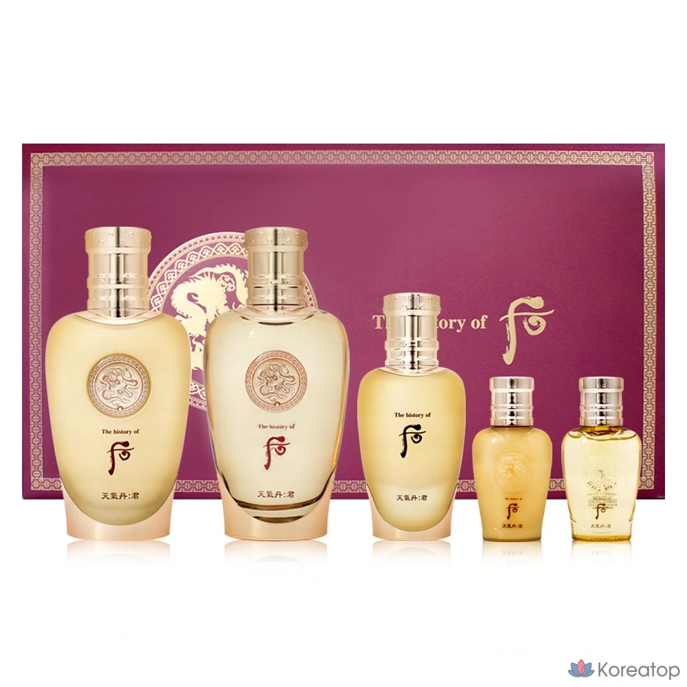 Набор The Whoo The History of Cheonkidan Gunwang Hwayang Skin 150ml + 20ml + Lotion 110ml + 20ml + Treatment 50ml, 1 комплект