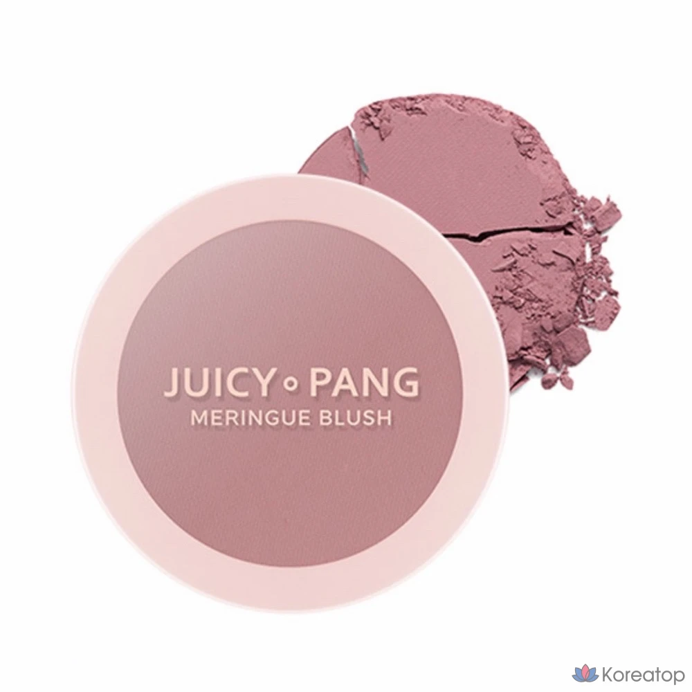 Румяна A'Pieu Juicy Pang Meringue Pact Blusher 5.2g, BE02, аромат сушеной сливы, 1 шт.