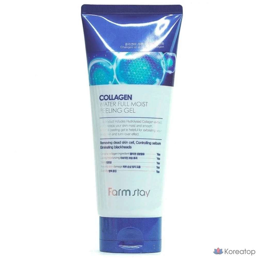 Увлажняющий пилинг-гель FarmStay Collagen Waterful Moist Peeling Gel, 180 мл, 1 шт.