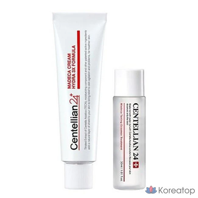 Centellian24 Madeca Cream Hydra 3X Formula 50 мл + Тонизирующая эссенция 30 мл, 80 мл, 3 комплекта