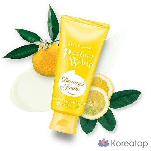 Очищающая пенка Senka NEW Perfect Whip Vitamin C Pore Glow, 100 г, 2 шт., фото 2