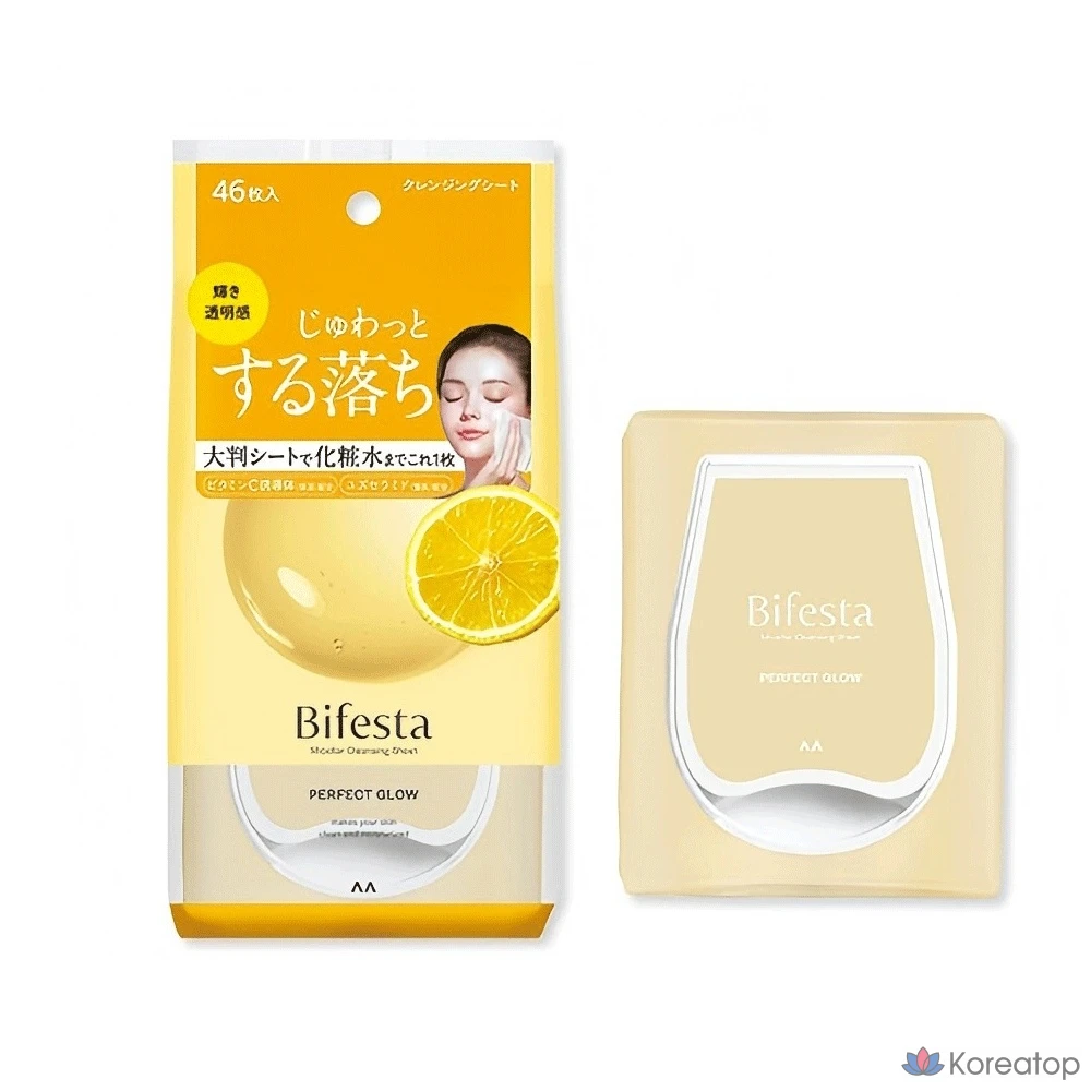Очищающие салфетки Bifesta Micellar Moisture Glow Care Cleansing Tissue Perfect Glow Cleansing Sheet, 1 шт.