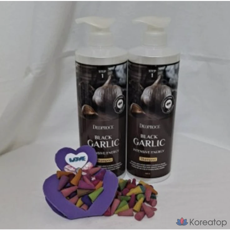 Интенсивный энергетический шампунь Deoproce с черным чесноком, 1000 мл, 1 флакон, 1 л