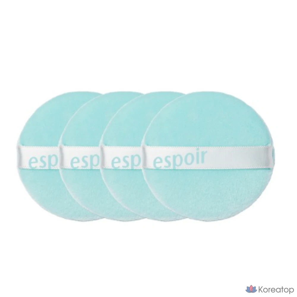 Пудра-фиксатор Espoir Fresh Setting Powder Puff 4p Set, оттенок Mint, 40 шт.
