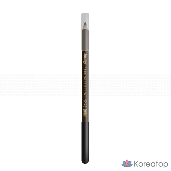 Карандаш для бровей Missha Smudgeproof Wood Brow, оттенок Brown, 0.35 г, 1 шт.