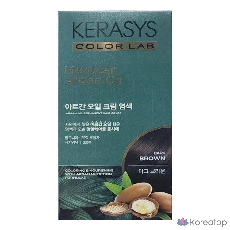 Краска для волос KeraSys Argan Oil Hair Color, оттенок Dark Brown, 120 г, 1 шт.
