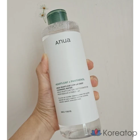[НОВИНКА] Одношаговое глубокое очищение без воды, Anua Anua Eoseongcho 87 слабокислотная очищающая вода 500 г, 2 шт.