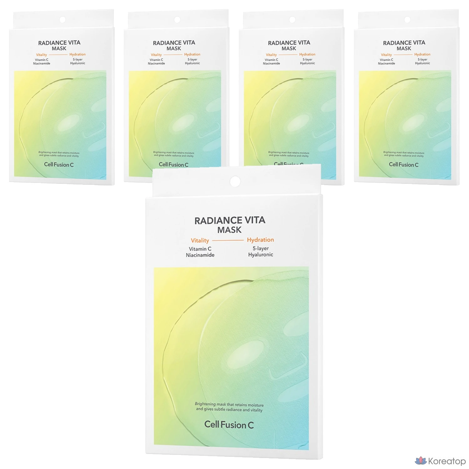 Маска для лица Cellfusion C Radiance Vita, 5 штук, упаковка из 5 штук.