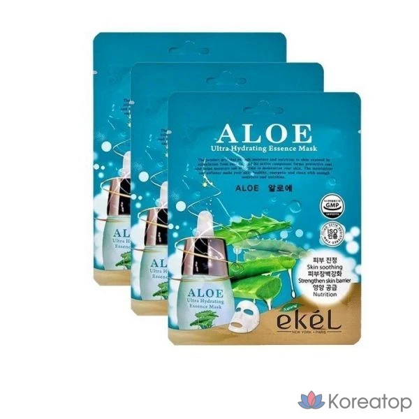 Ekel Aloe Essence Mask 25 мл x3 листа