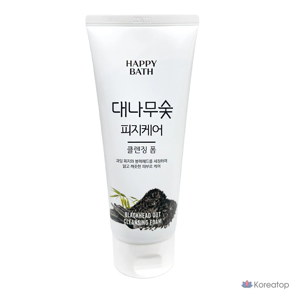 Очищающая пенка для лица Happy Bath с бамбуковым углем, 200 мл, 1 шт.