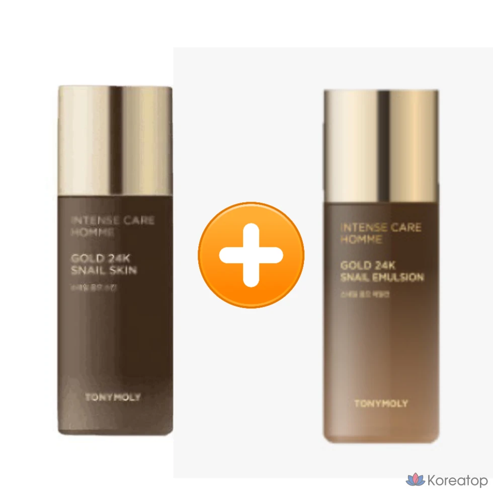 Набор для ухода Tony Moly Intense Care Gold 24K Snail Homme 2-piece Set (Skin + Lotion), 1 шт.