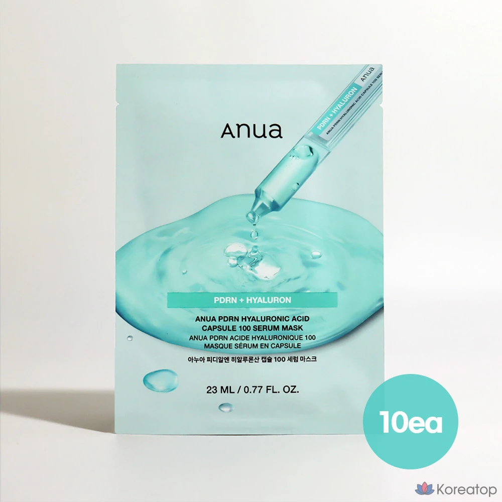Тканевая маска для лица Anua PDRN Hyaluronic Acid Capsule 100 Serum Mask, 10 шт.