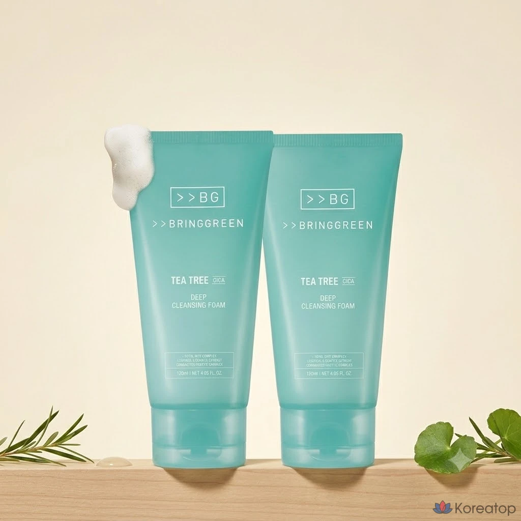 Очищающая пенка Bring Green Tea Tree Cica Deep Cleansing Foam, 240 мл, 1 шт., фото 2