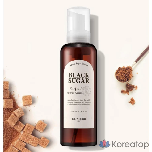 Пенка для умывания Skinfood Black Sugar Perfect Bubble Foam, 200 мл