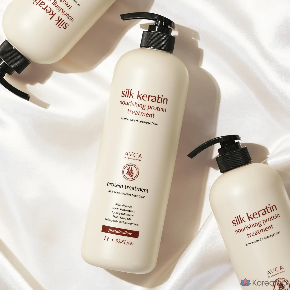 Питательная протеиновая маска для лица AVCA Silk Keratin, 1 л, 1 шт.