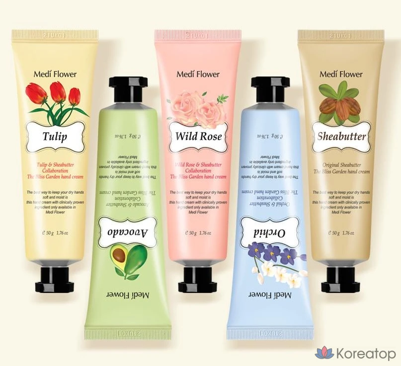 Набор для ухода MediFlower The Bliss Garden Hand Cream 5-piece Set, 50 г, 10 шт., фото 2