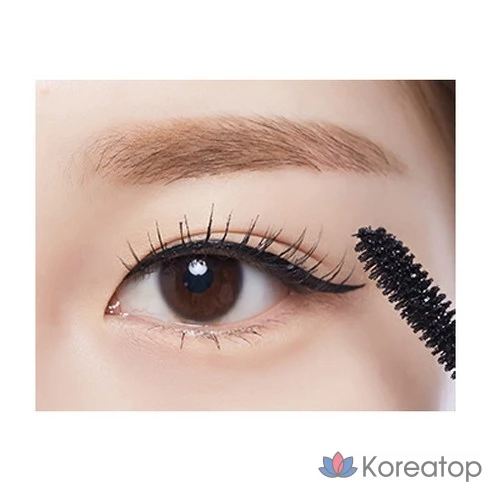 Тушь водостойкая ЧЁРНАЯ Объемная для ресниц с прямой щеточкой ULTRA POWERPROOF MASCARA CURLING &amp; VOLUMIZING 8г