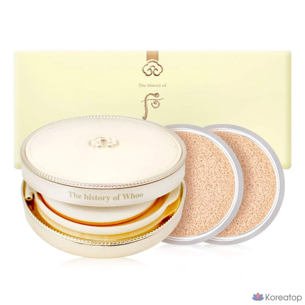 Косметический набор The Whoo Gongjinhyang Mi Luxury Golden Moist Cushion Pact No. 21, 1 шт.