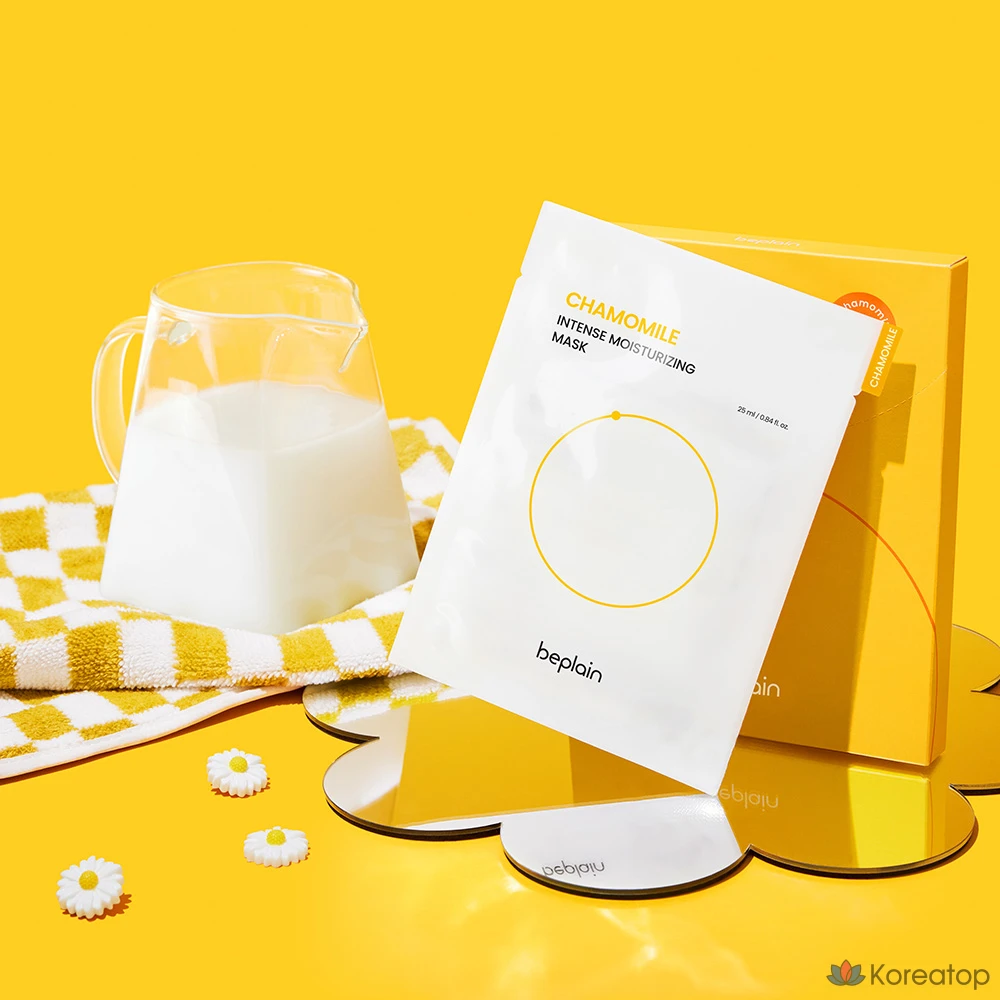 Тканевая маска для лица Beplain Chamomile Intense Moisture Mask, 125 мл, 10 шт., фото 2