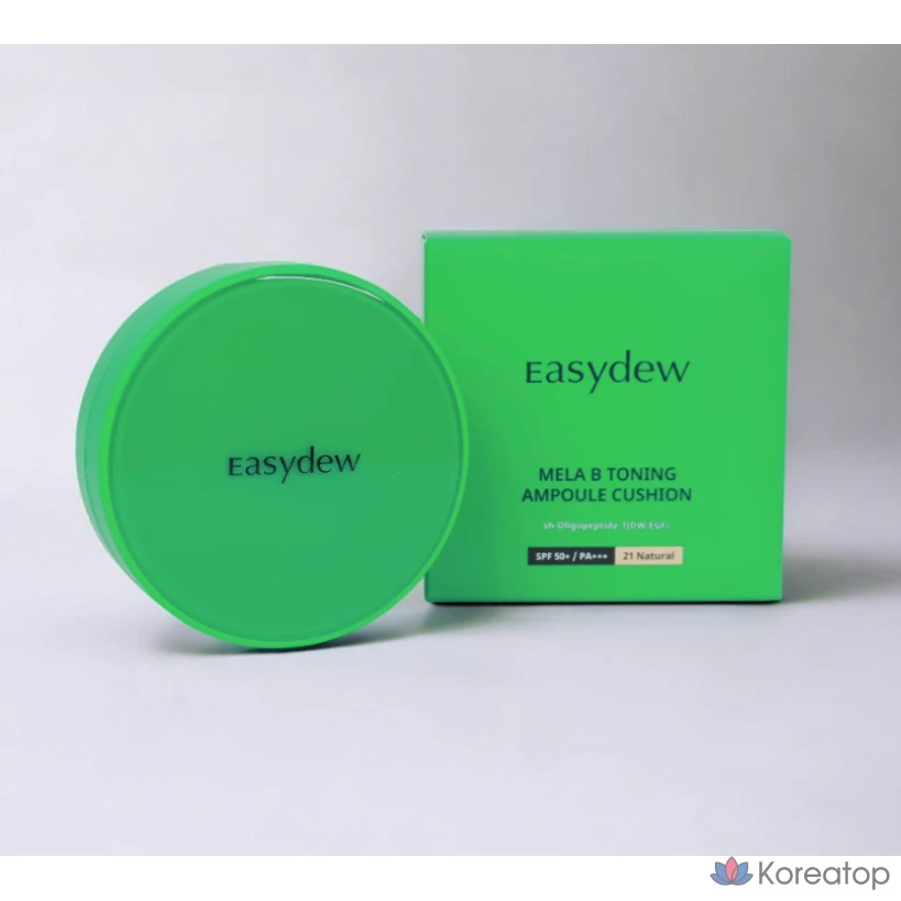 Кушон Easydew DW EGF Mela B Toning Spot Ampoule Cushion, оттенок 19, 15 г, SPF 50+ PA+++, 1 шт.
