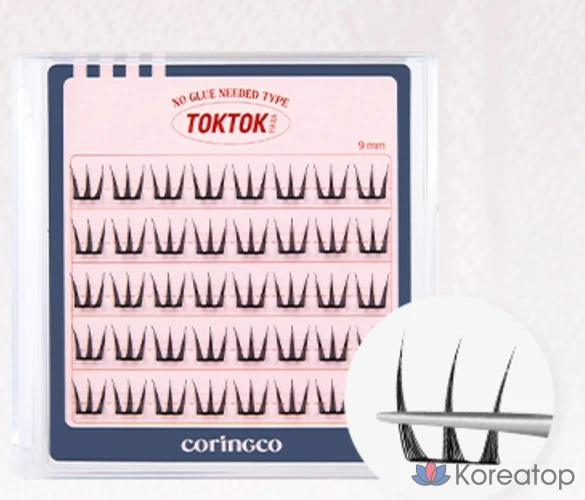 Накладные ресницы TokTok Koringco Toktokhara Noglue, оттенок Muse, 1 шт., фото 2