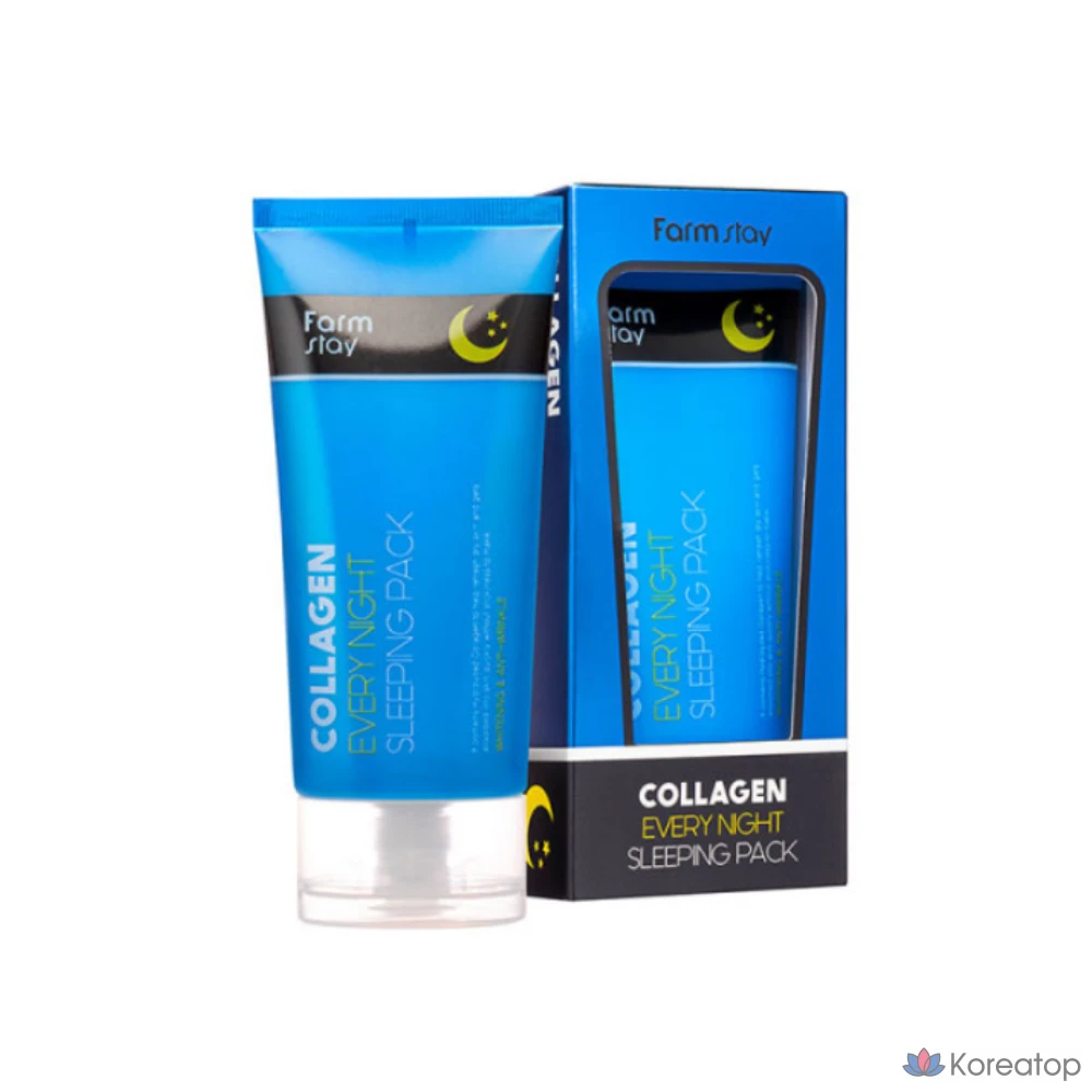 Коллагеновая маска для сна Farm Stay Collagen Every Night, 120 мл, 1 шт
