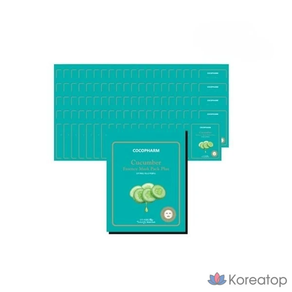 Маска-эссенция с огурцом Plus, 100 листов, 100 штук, 1 шт.