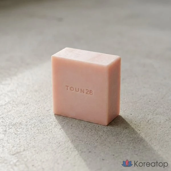 Очищающее мыло TOUN28 100 г, брусок для умывания S1, шиповник + жожоба, сухое увлажняющее.