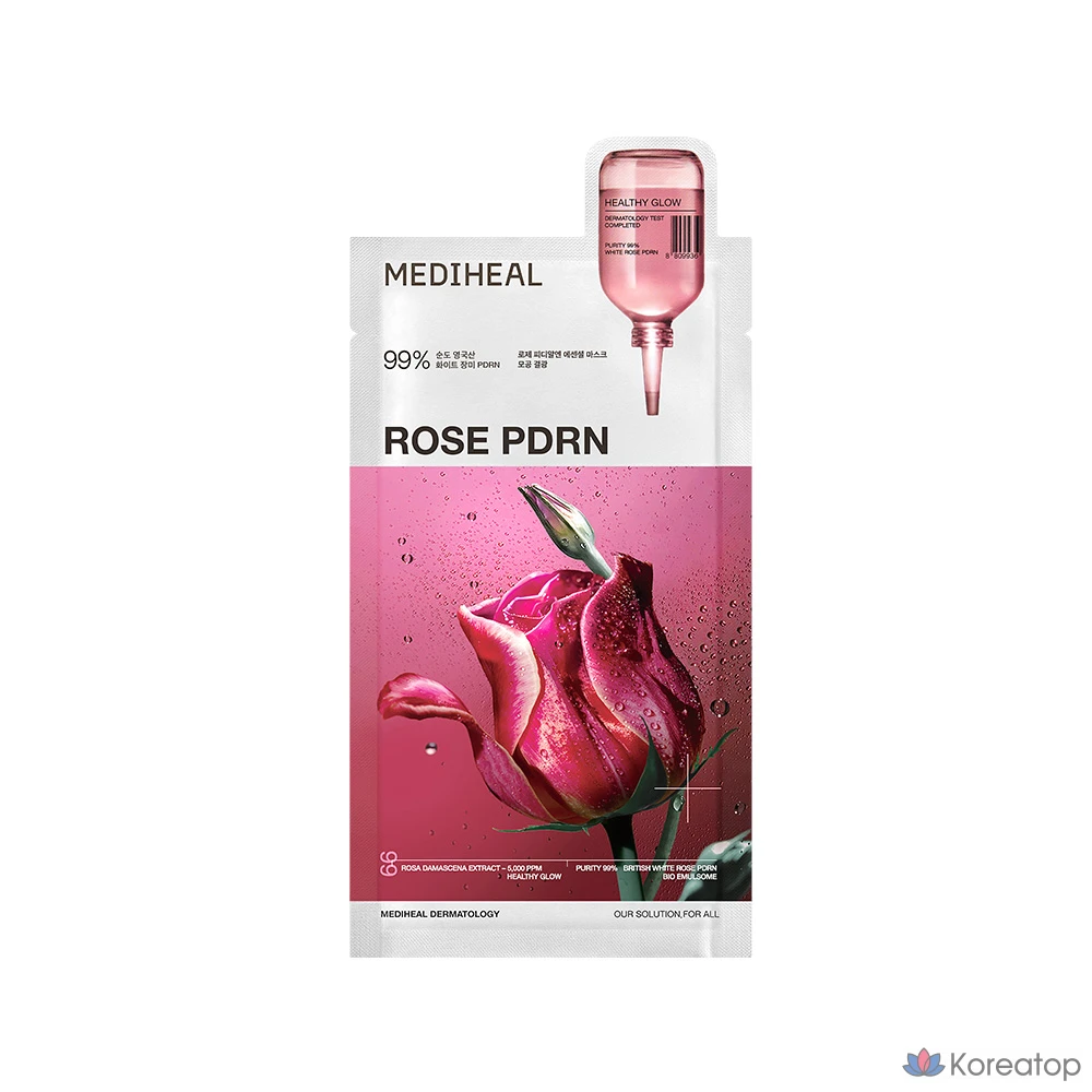 Тканевая маска для лица MEDIHEAL Rose PDRN Essential Mask, 10 шт.