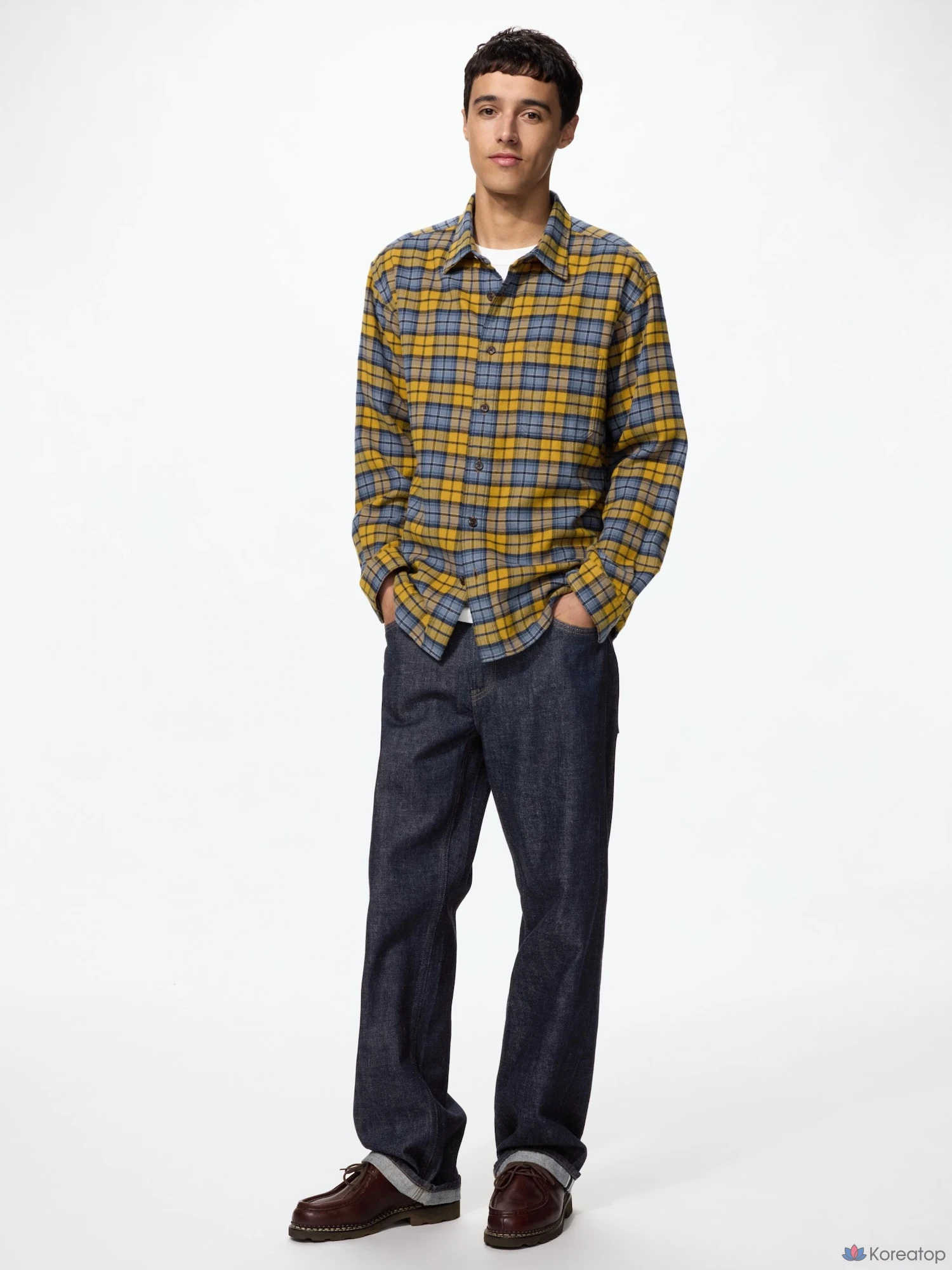 Рубашка Uniqlo Flannel Shirt Tartan Check B