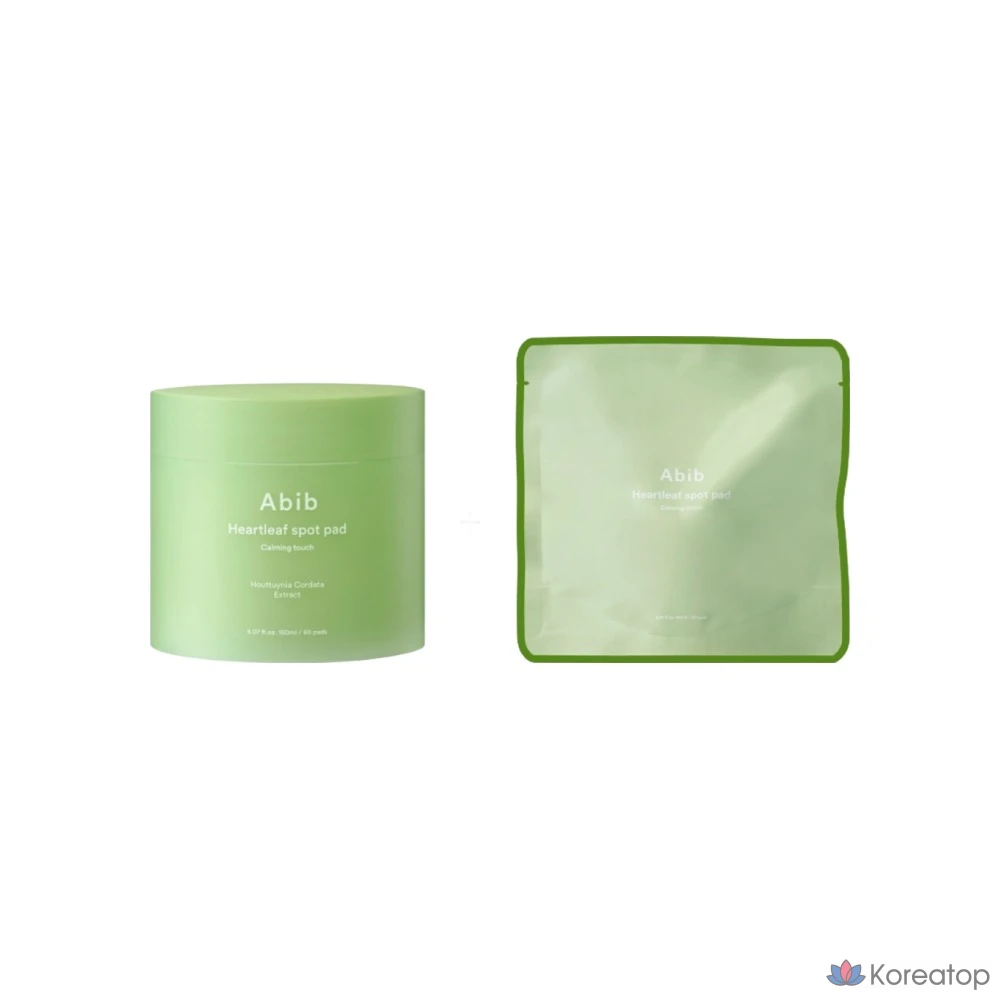 Пэды Abib Heartleaf Calming Touch Spot Pad, 150 мл x 80 шт. + рефил 150 мл x 80 шт., 1 шт.