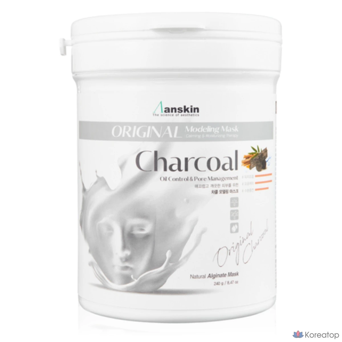 Моделирующая маска Anskin, резиновая упаковка, угольный цвет, 240 г, 1 упаковка, 1 шт.