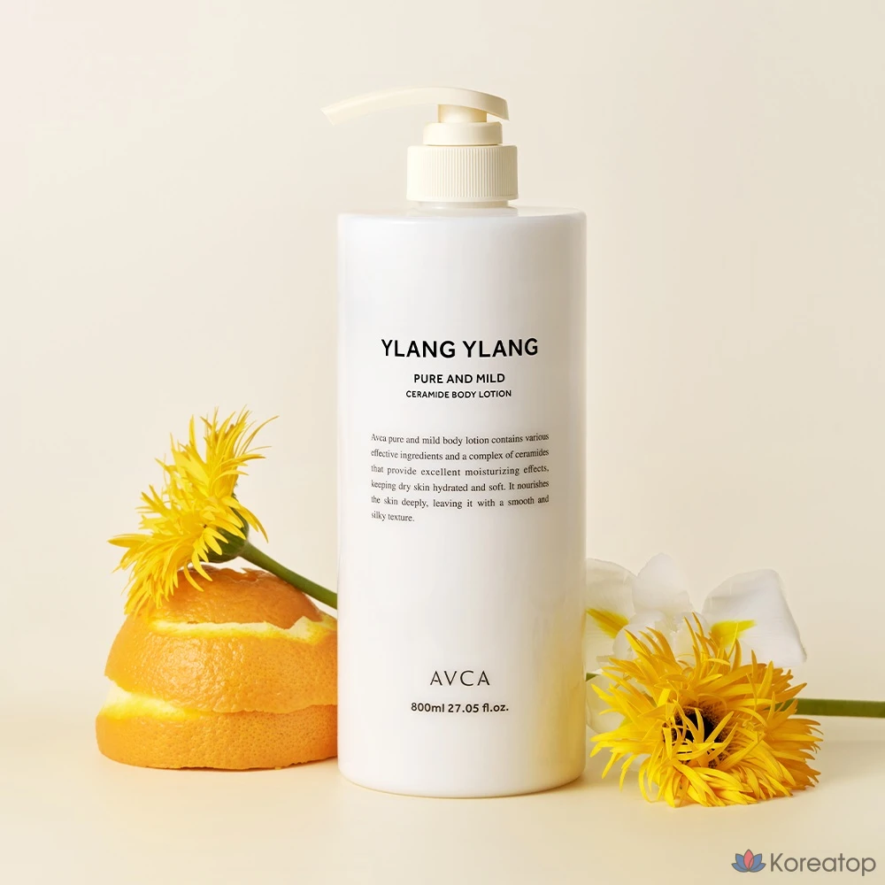 Лосьон для тела AVCA Pure &amp; Mild с керамидами и иланг-илангом, 1 шт., 800 мл