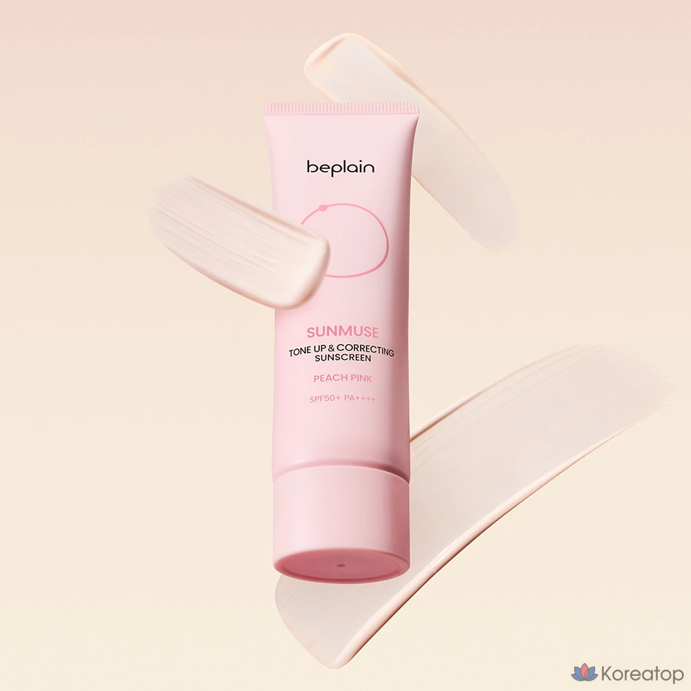 Солнцезащитный крем Beplain Sunmuse Tone Up & Correcting Peach Pink Sun Cream SPF50+ PA++++, 50 мл, 1 шт.