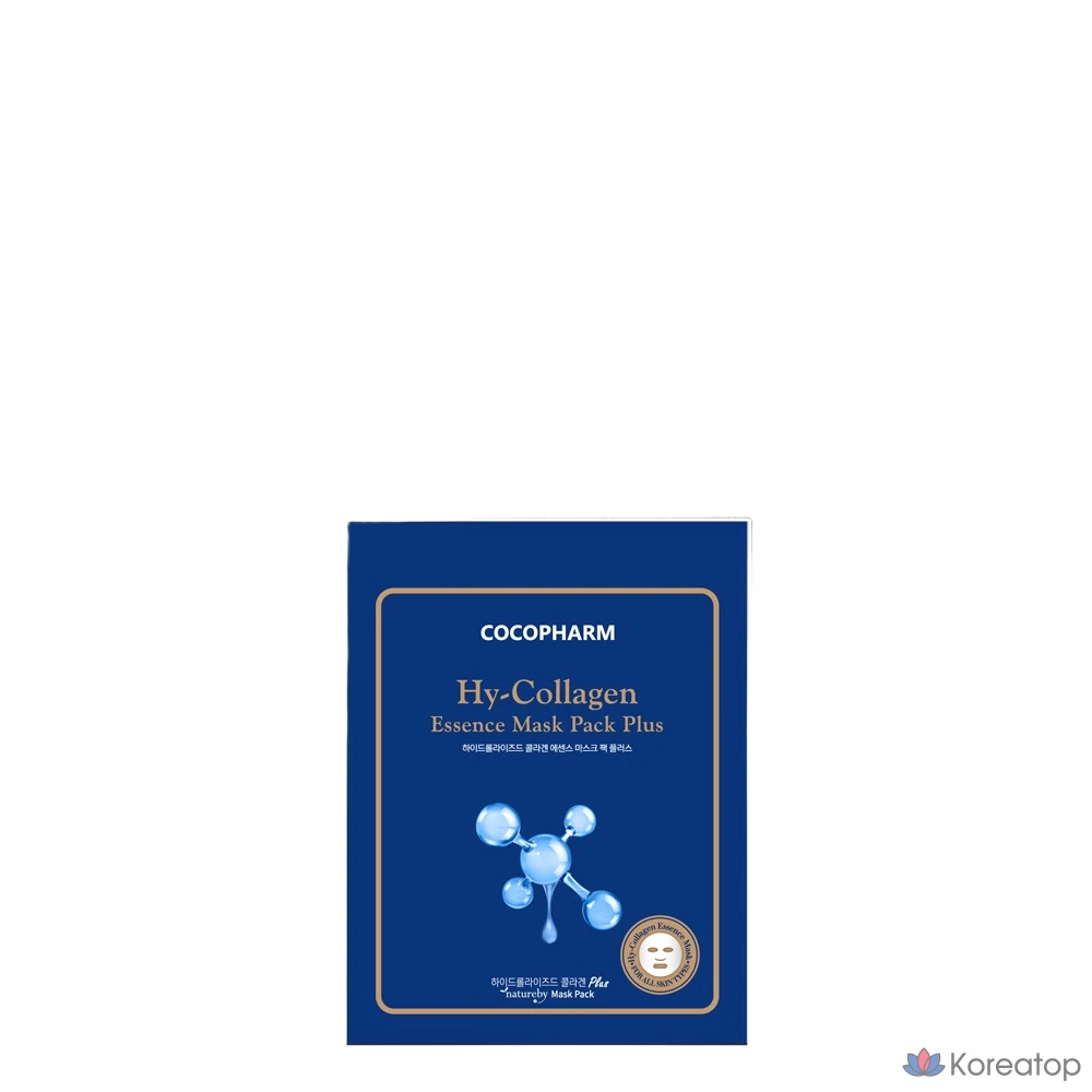 Тканевая маска для лица Natureby Cocofarm Essence Mask Plus Collagen, 80 шт.