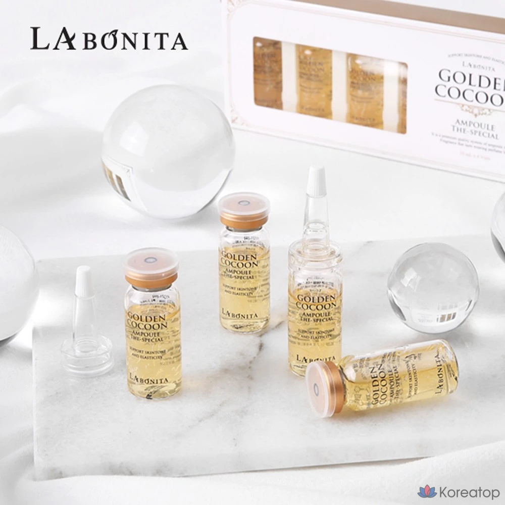 Labonita Golden Cocoon Ampoule The Special Golden Silkworm Silkworm Ampoule Moisture Nutrition Protein Silkworm Honey Glow Ampoule, 1 шт., 40 мл
