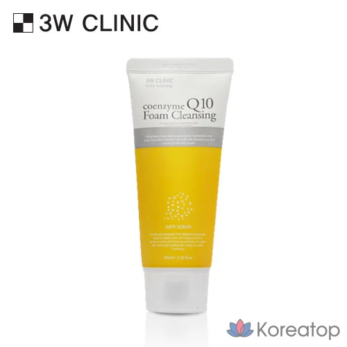 Пенка для умывания 3W CLINIC Q10, 1 шт., 100 мл
