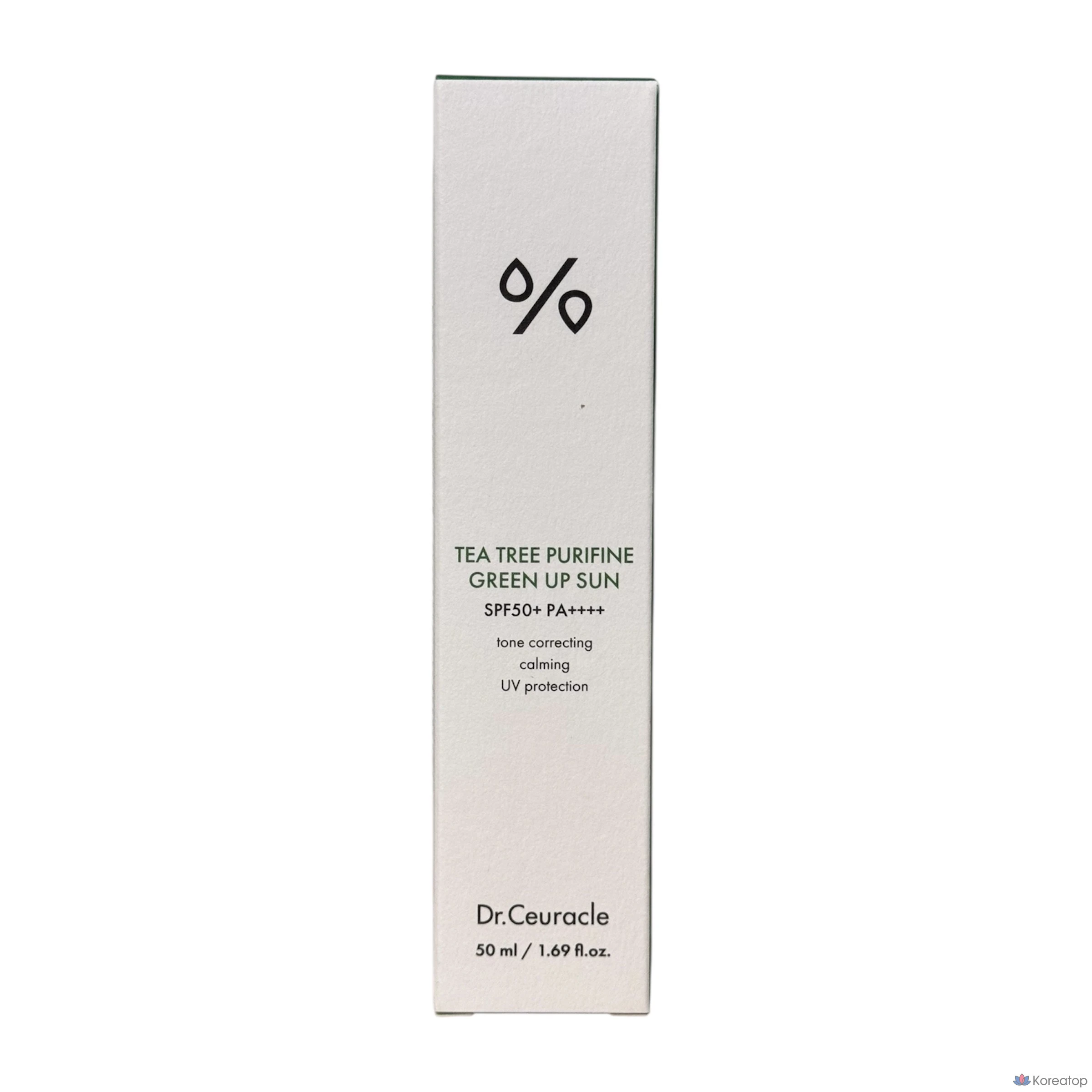 Солнцезащитный крем Dr. Ceuracle Tea Tree Purifine Green Up Sun, SPF50+, 50 мл, 1 шт.