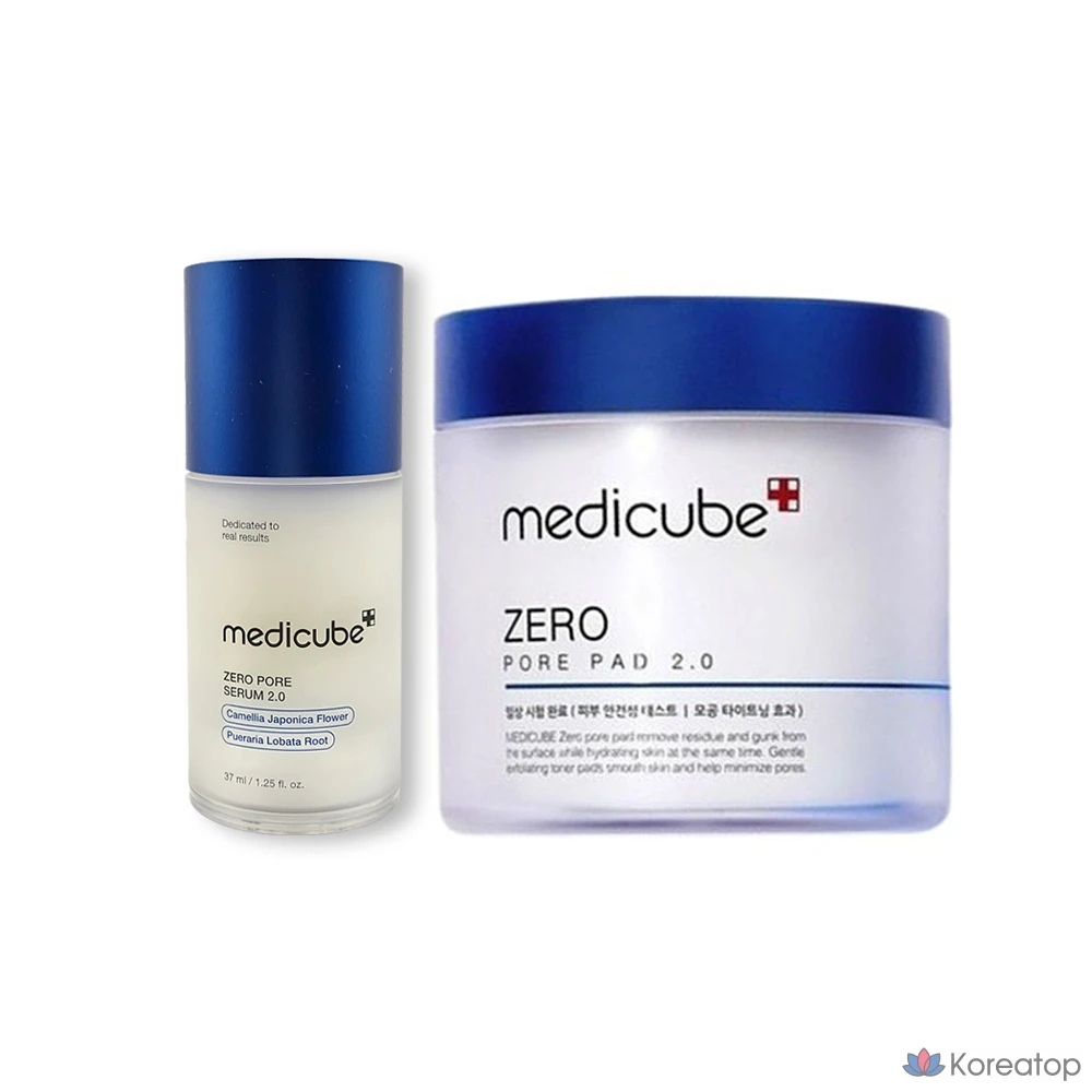 Набор Medicube Zero Pore из 2 предметов / Тонизирующие подушечки для пор с сывороткой 2.0, 1 шт.