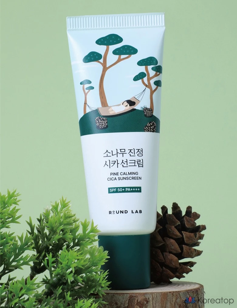 Солнцезащитный крем Round Lab Pine Calming Cica Sunscreen SPF50+ PA++++, 40 мл, 1 шт., фото 2