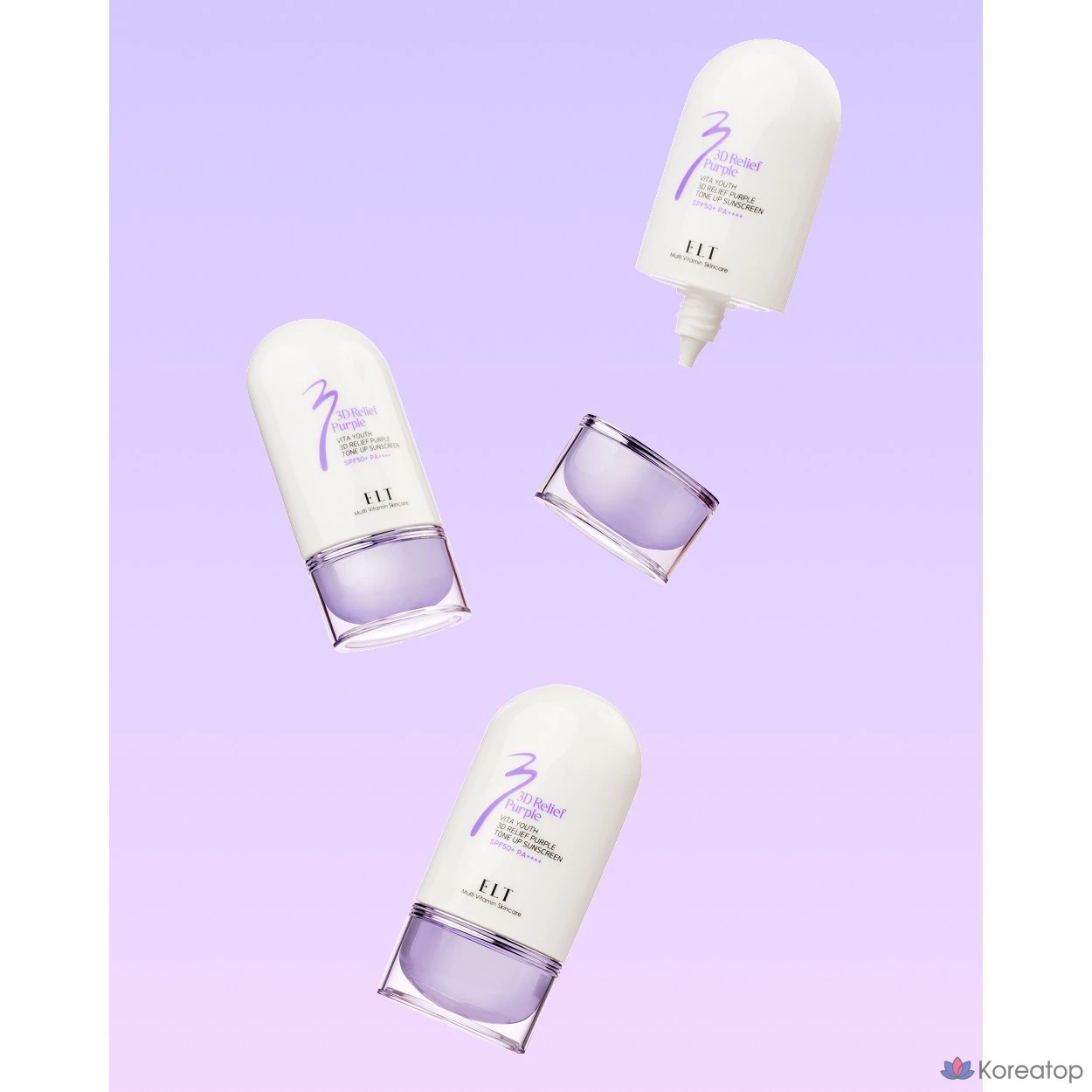 Солнцезащитный крем ELT Vitayous 3D Relief Purple Tone-Up, 1 шт., 50 мл