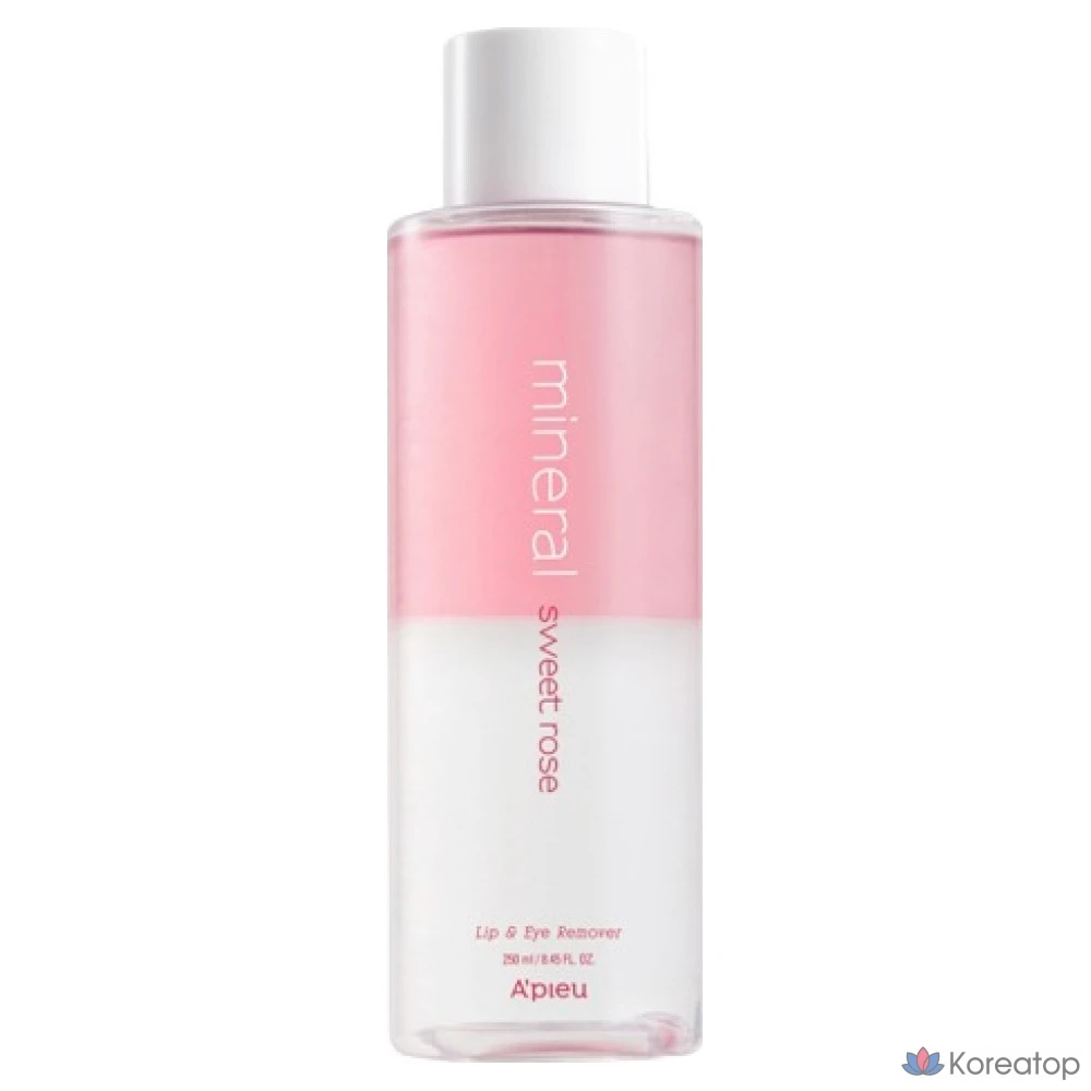 Минеральная пудра для снятия макияжа с губ и глаз A'Pieu, «Сладкая роза», 250 мл, 1 шт.