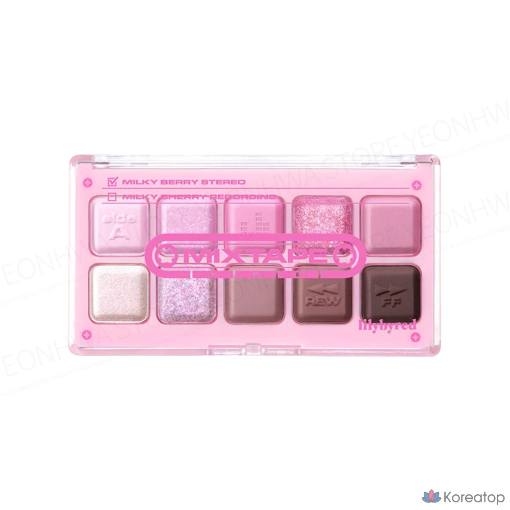 Палетка теней Lilybyred Mood Keyboard Shadow Palette, оттенок 09 Milky Berry Stereo, 1 шт.