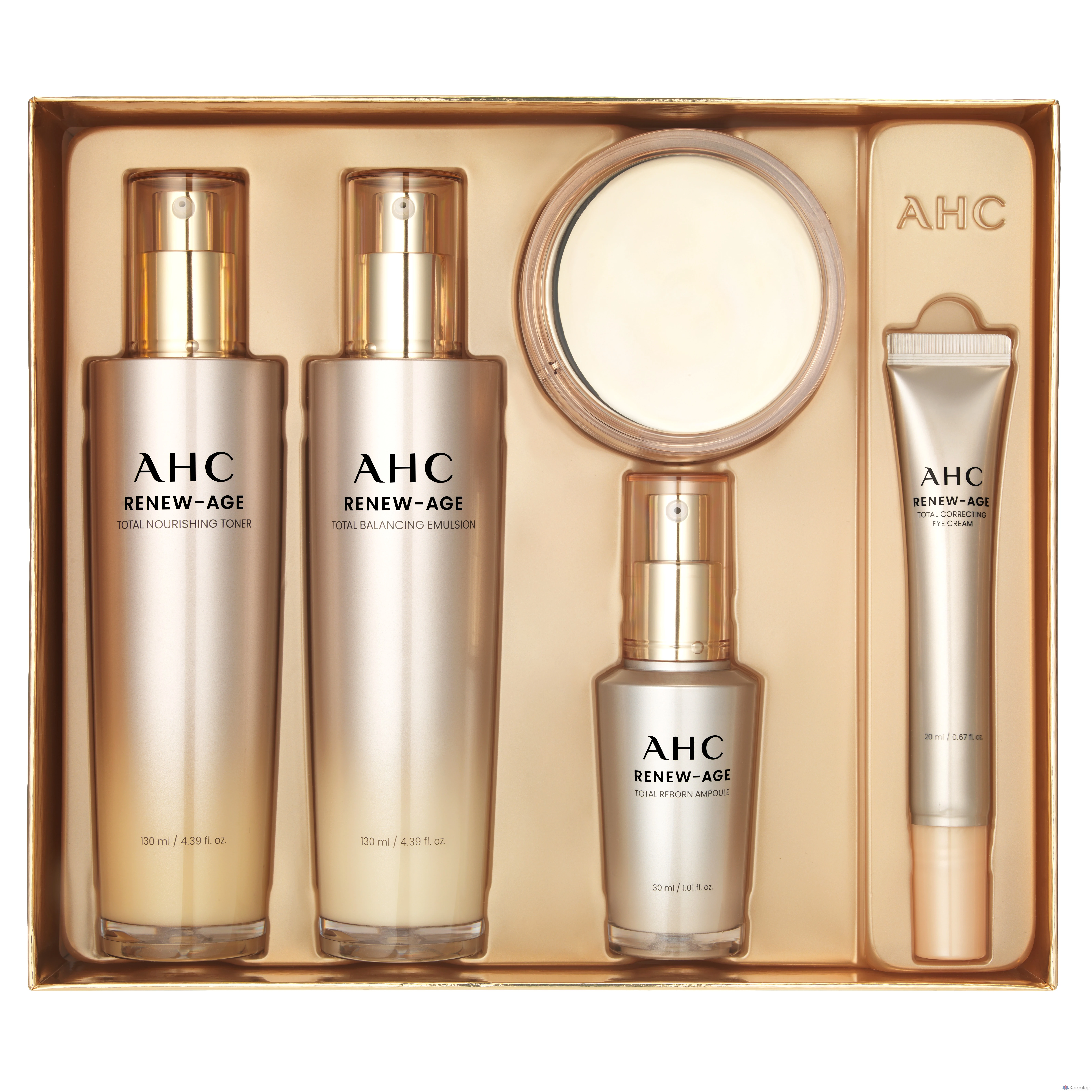 Подарочный набор AHC Renew Age Total (4 вида + крем для глаз 20 мл), 1 комплект.