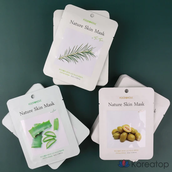 Тканевая маска для лица FoodaHolic Nature Skin Calming Mask Pack (Tea Tree Olive Aloe), 30 шт.