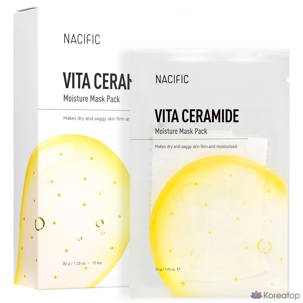 Увлажняющая маска Nessie Pic с витацерамидом в упаковке 30 г, 1 штука, 10 штук