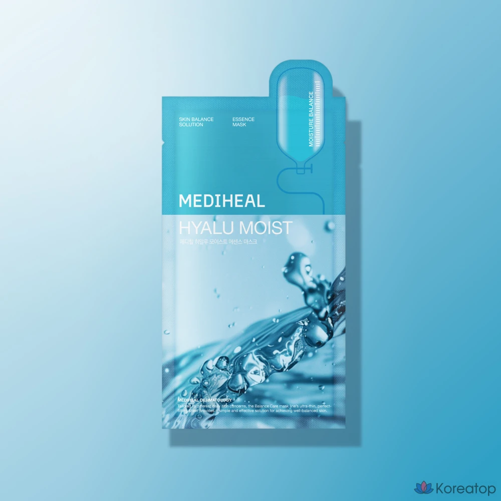 Тканевая маска для лица MEDIHEAL Hyalu Moist Essence Mask, 20 мл, 75 шт., фото 2